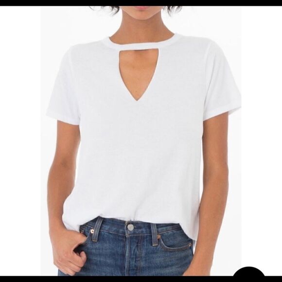 Sadie & save white choker tee shirt top blouse s - Picture 1 of 6
